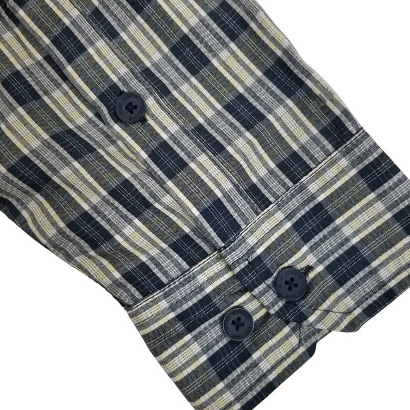 Royal Robbins Men's Insect Shield Bug Barrier Plaid Button Up Shirt Blue Large - Picture 7 of 11